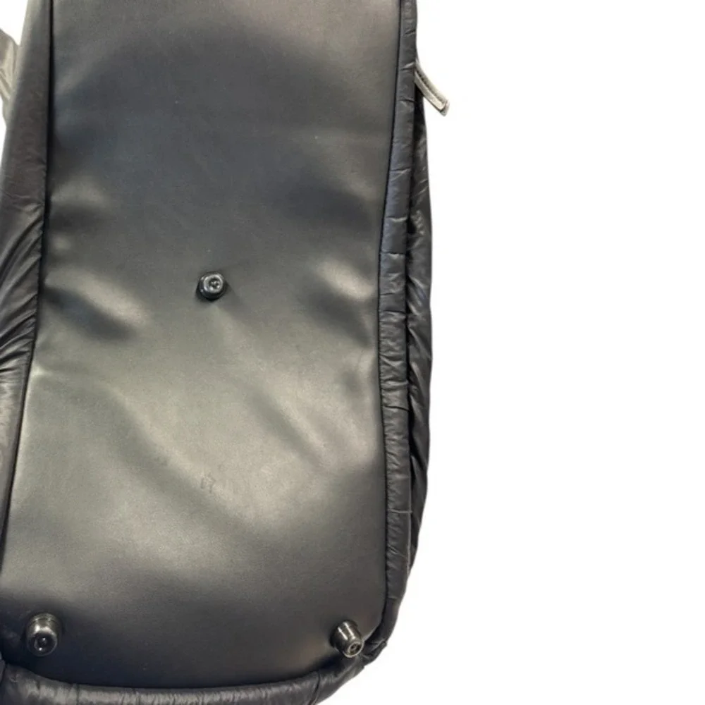 Joan‎ & David Black Puffer Tote Bag Quilted Carryall Travel Handbag Nylon